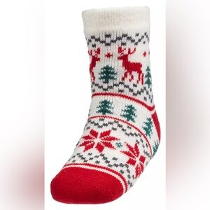 Northeast Outfitters Youth Cozy Cabin Holiday Reindeer Aloe Infused Socks